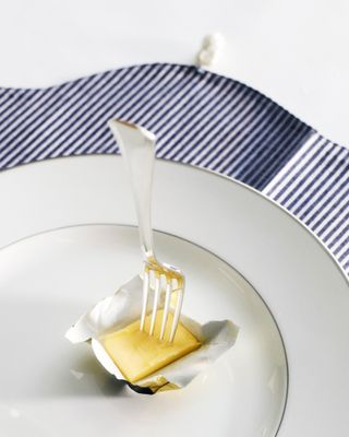 Butter in fork